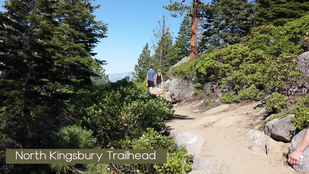 Couple Walking on North Kingsbury Trail south Lake Tahoe