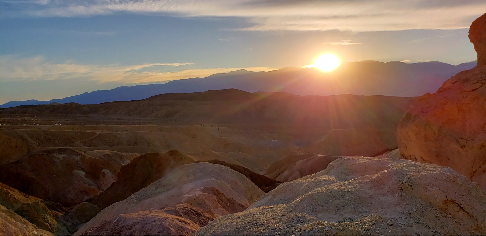 sunset at death valley national park