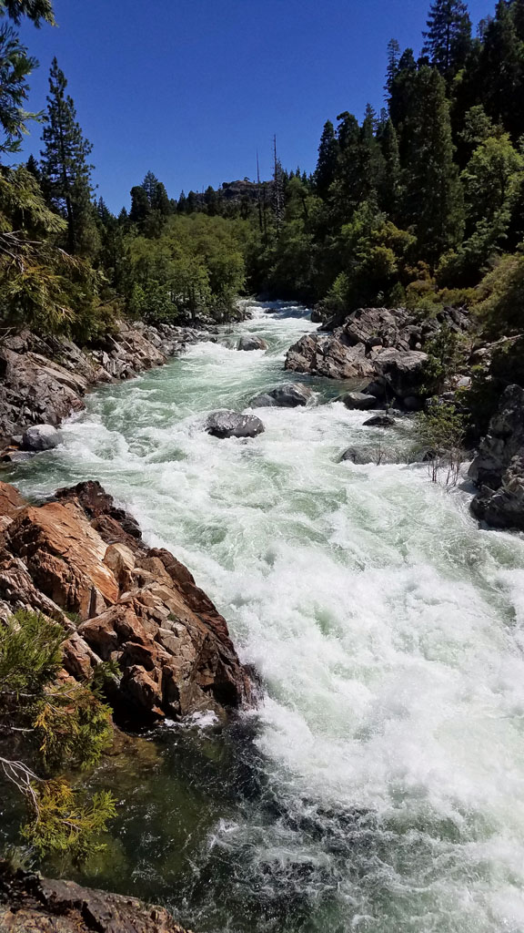 a river with rapids flowing through it