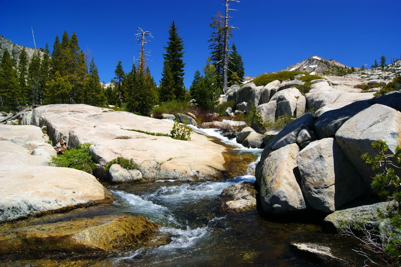 Granite boulders, River, wilderness