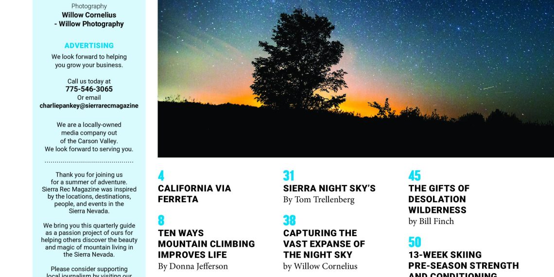 Index Page Sierra Rec Magazine