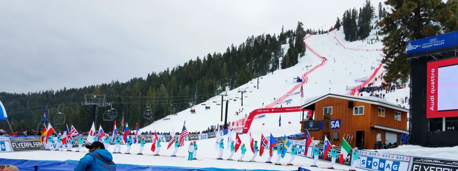 World Cup Flag ceremony Palisades tahoe