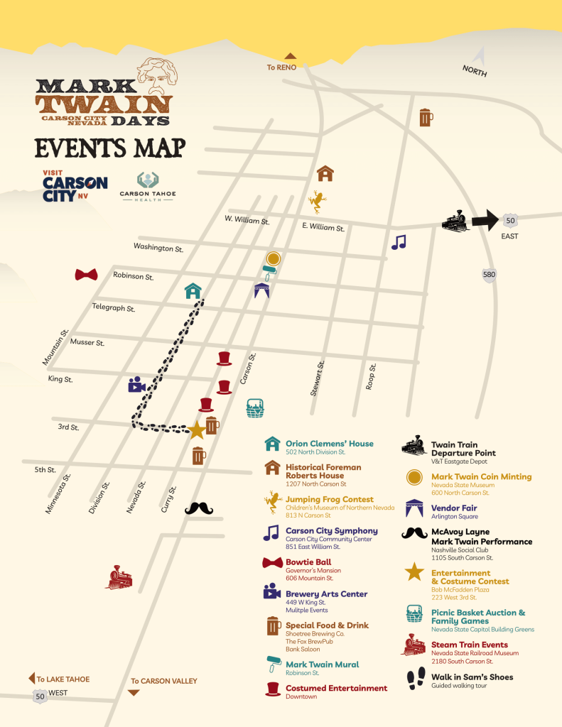 Map of downtown Carson city