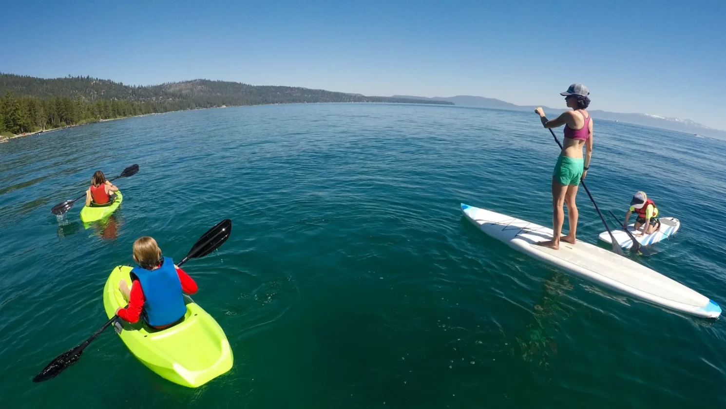 Family paddleboard and kayak lake tahoe