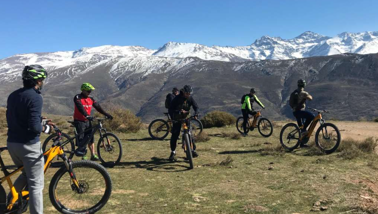 Mountain bikers in the mountains