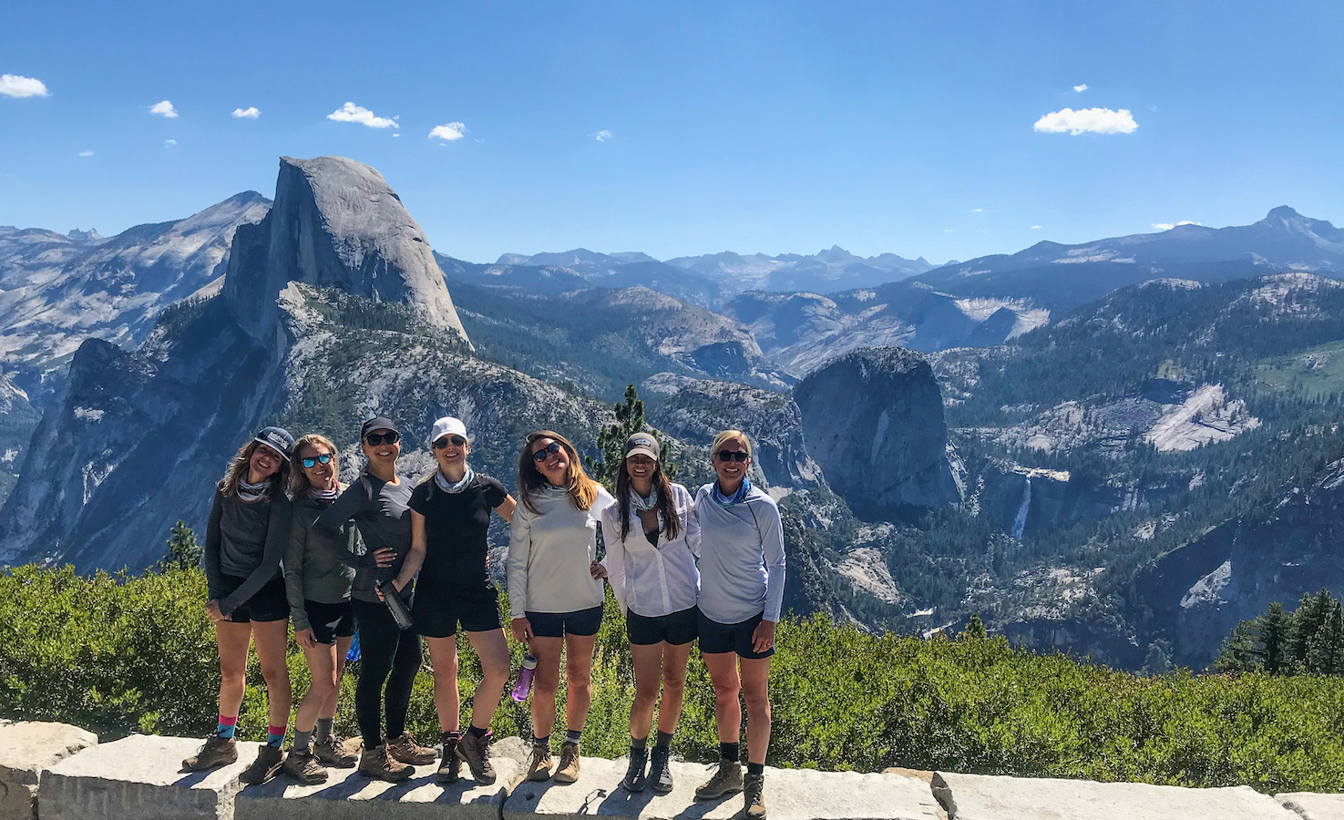 Groups of Ladies hiking in Yosemite